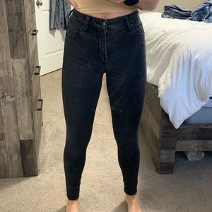 High waisted skinny jeans